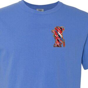 Ole Miss Col Reb w REAL Glitter outline Comfort Colors® unisex t-shirt ROYAL